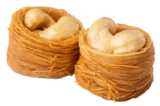 Premium Cashew Knafeh ('Osh El Bulbul' Bird's Nests) - Kweider Sweets
