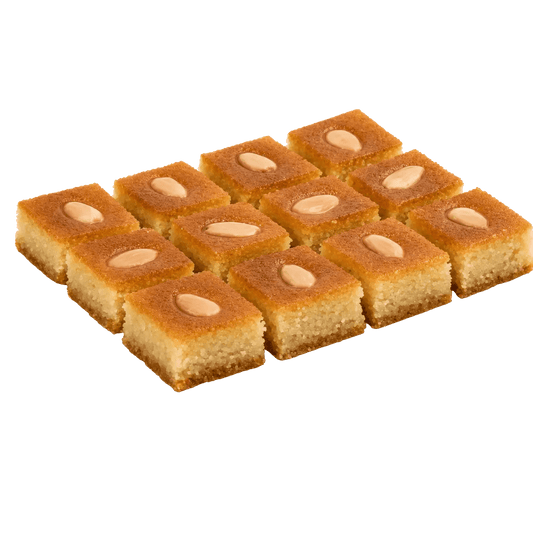 Almond Semolina Cake (Hareesa) - Kweider Sweets