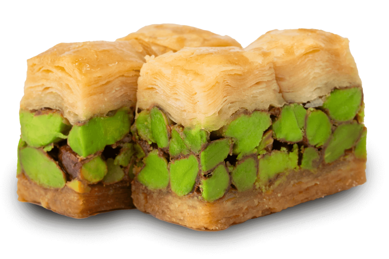 Premium Pistachio Baklava (Damascene 'Asia') by Kweider Damascene Sweets - premium Middle Eastern dessert
