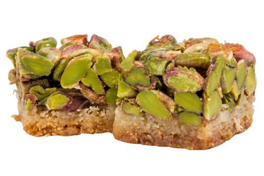 Premium Pistachio Open - Faced Tray Knafeh ('Ballorieh" – Kweider Damascene Sweets - Kweider Sweets