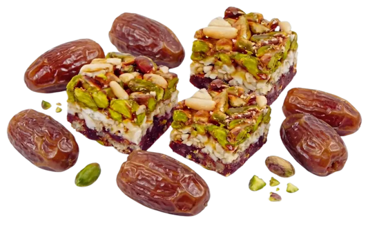 Premium Mixed Nuts Crowned Medjool Dates (Topped Assortment) - Kweider Sweets