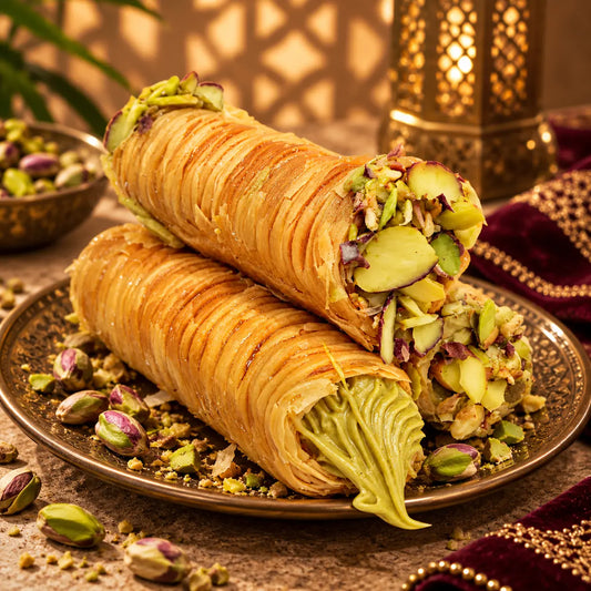 Pistachio Cream Baklava Rolls with Crispy Filo – KWEIDER