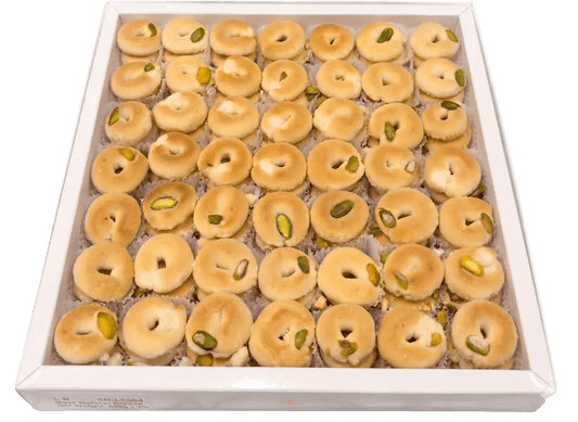 Premium Pistachio Shortbread ('Ghraybeh) - Kweider Sweets