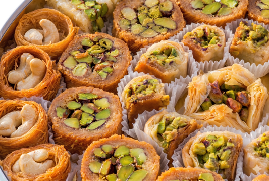 Premium Pistachio, Cashew, and Walnut Baklava Assortment - Kweider Sweets