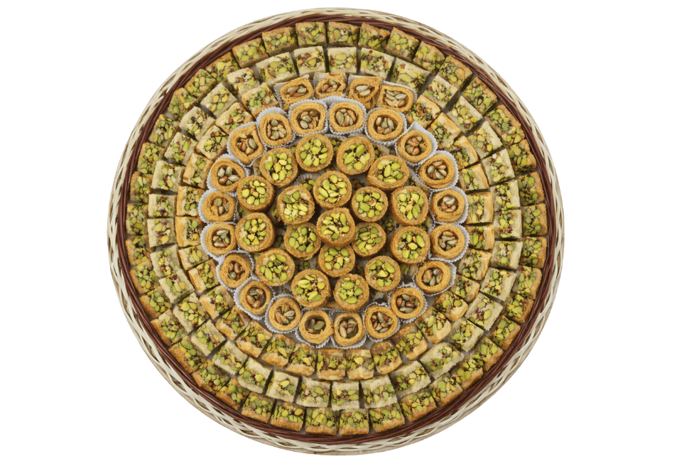 Premium Pistachio Baklava Assortment by Kweider Damascene Sweets - premium Middle Eastern dessert