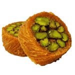 Premium Extra Pistachio Knafeh ('Mabrouma' Loaded Twisted Rolls) - Kweider Sweets