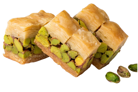 Premium Pistachio Baklava (Damascene 'Asia') - Kweider Sweets