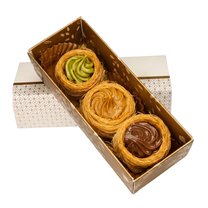 Trio Creams Knafeh Pistachio,Biscuit,Chocolate