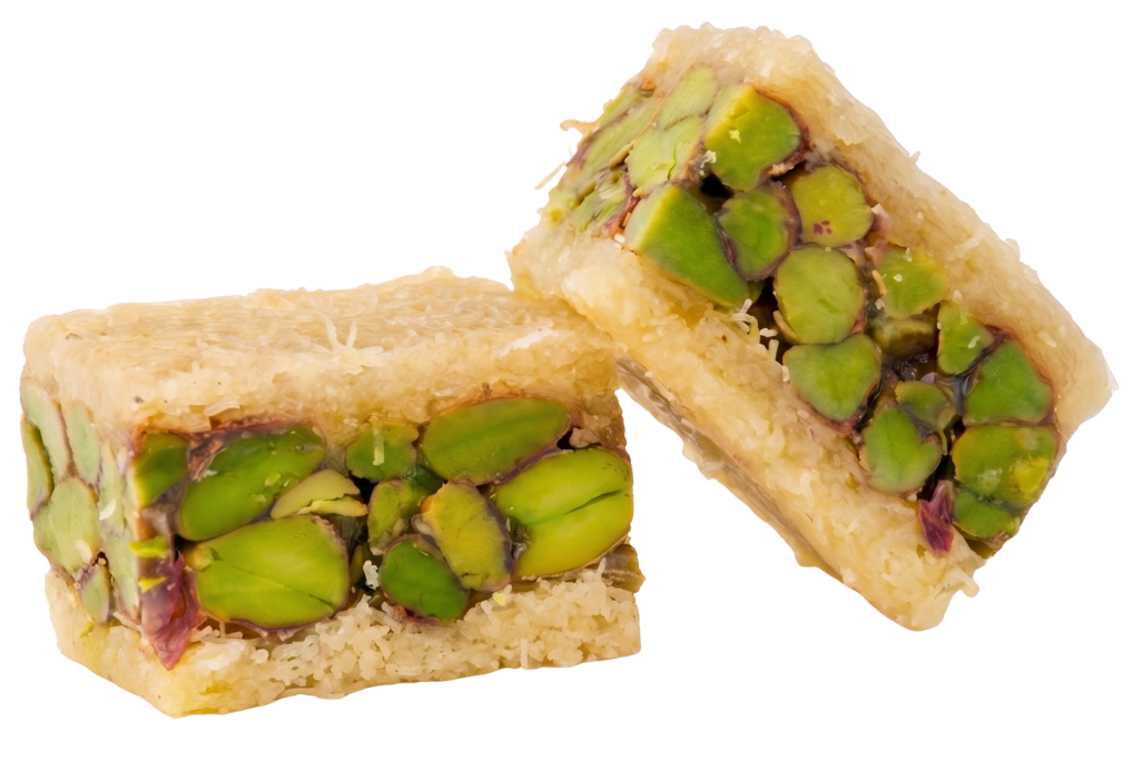 Premium White Knafeh with Pistachio (Ballorieh) - Kweider Sweets