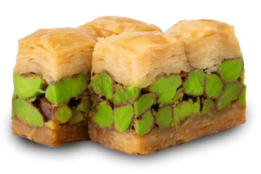 Premium Pistachio Baklava (Damascene 'Asia') by Kweider Damascene Sweets - premium Middle Eastern dessert
