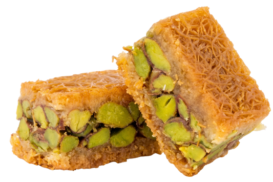 Premium Roasted Knafeh with Pistachio (Red Ballorieh) - Kweider Sweets