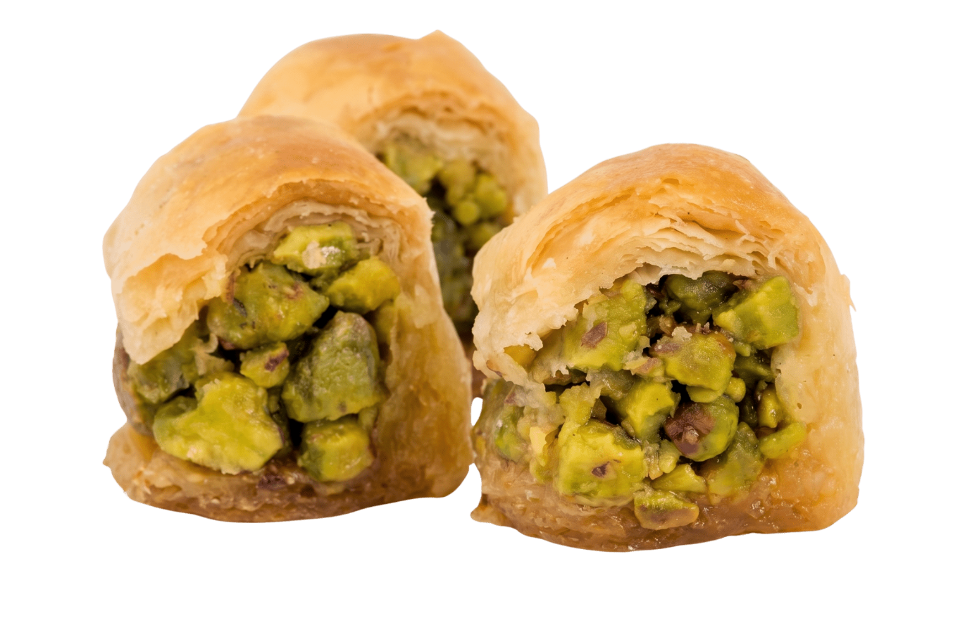 Premium Pistachio Baklava('Kol W Shkor' Bite - Sized Folds) - Kweider Sweets