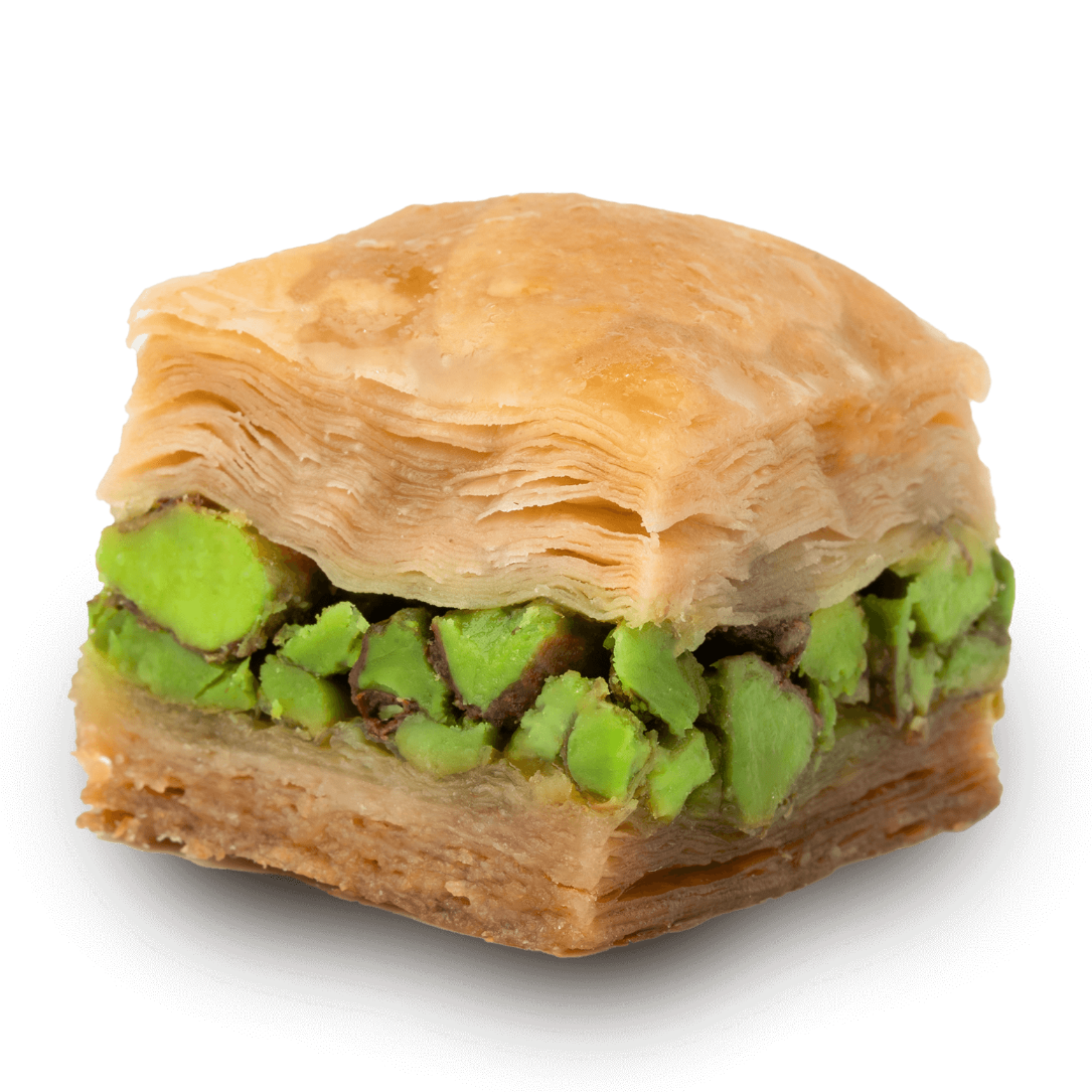 Premium Pistachio Baklava by Kweider Damascene Sweets - premium Middle Eastern dessert