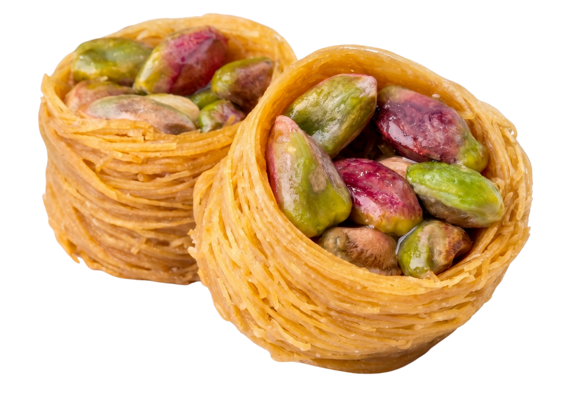 Premium Pistachio Knafeh ('Osh El Bulbul' Bird's Nests) - Kweider Sweets