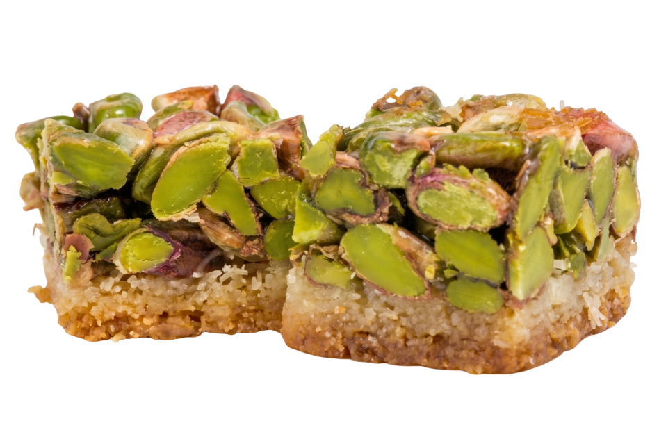 Premium Pistachio Open - Faced Tray Knafeh ('Ballorieh" – Kweider Damascene Sweets - Kweider Sweets