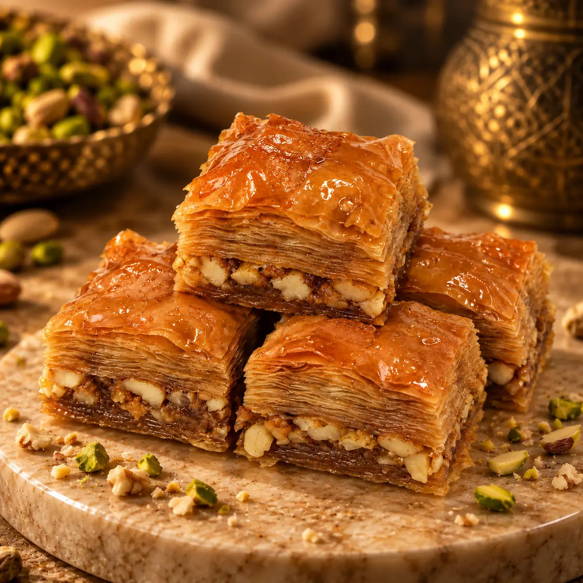 Syrian Cashew Baklava with Golden Filo Layers – KWEIDER UK