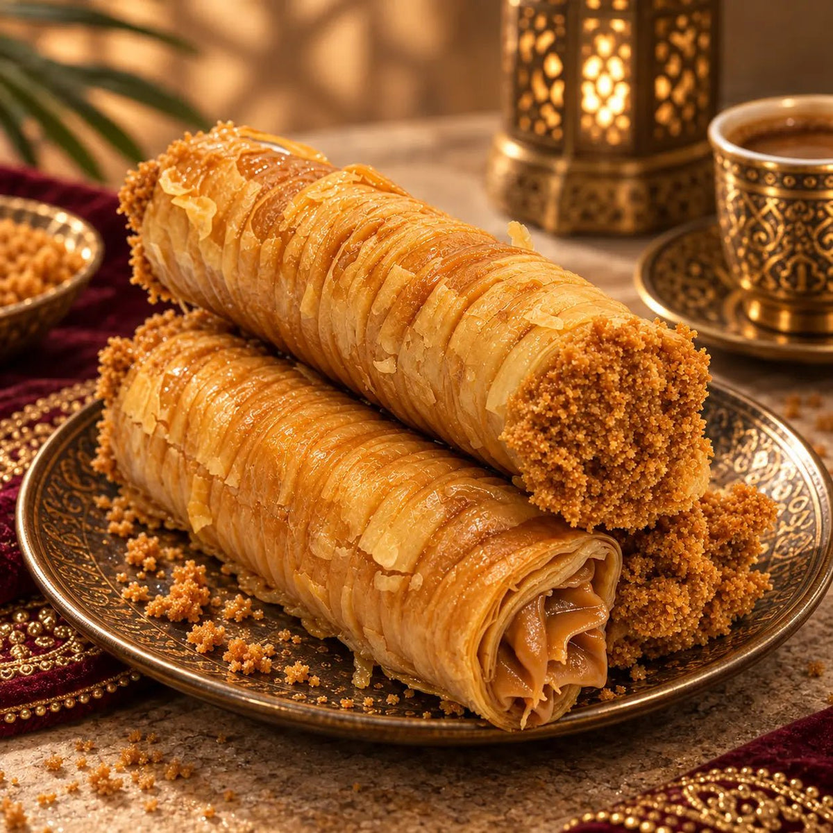 Biscoff Baklava Rolls - Kweider Sweets