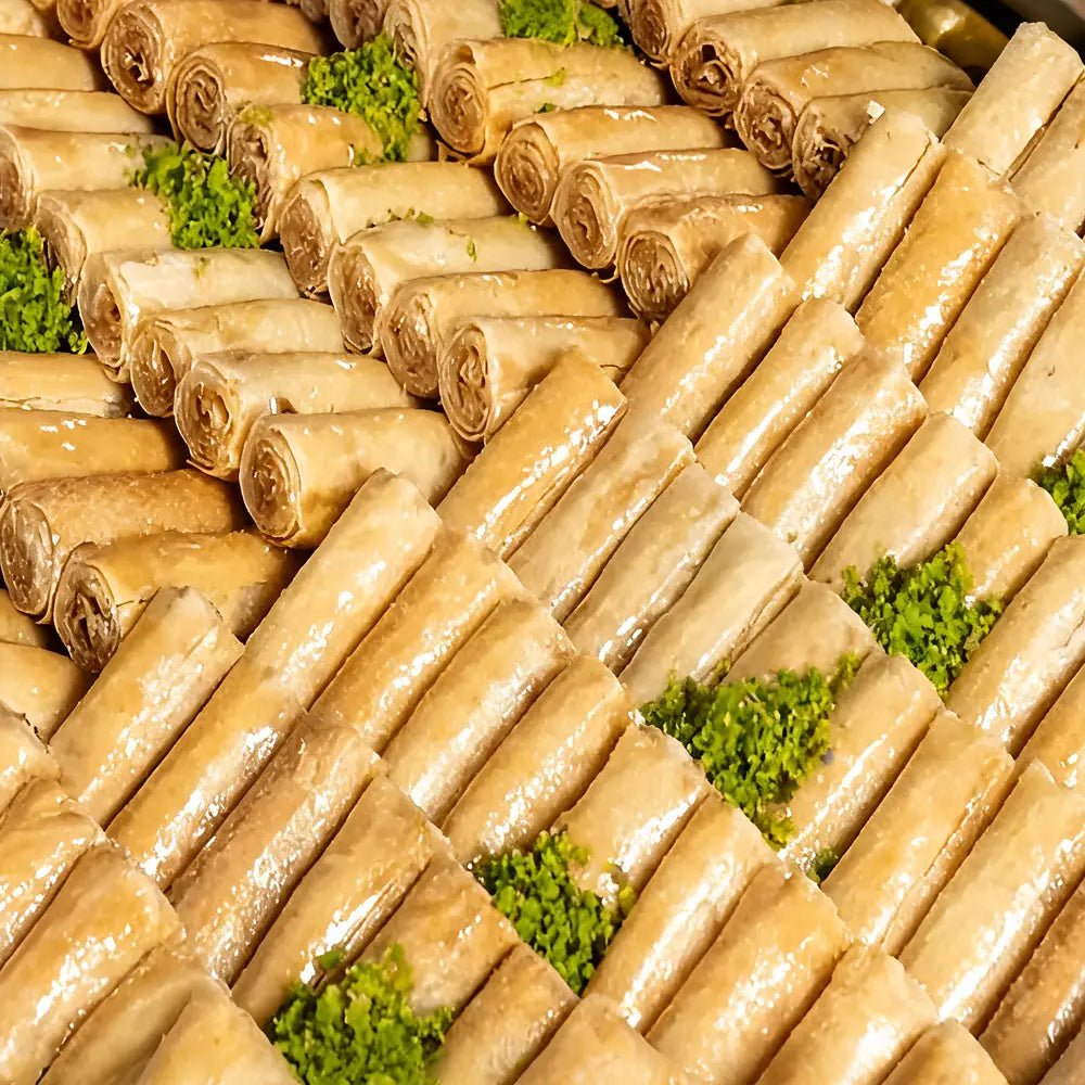Premium Mixed Nuts Baklava ('Asabe' Thin Rolls) - Kweider Sweets