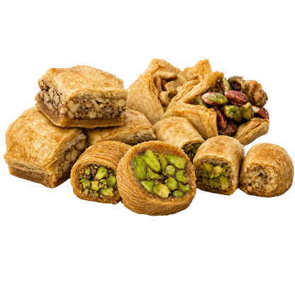 Pistachio, Cashew and Walnut Baklava - second view - Kweider Sweets London