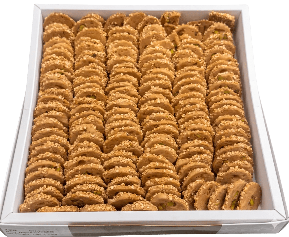 Premium Sesame and Pistachio Cookies ('Barazek) - Kweider Sweets