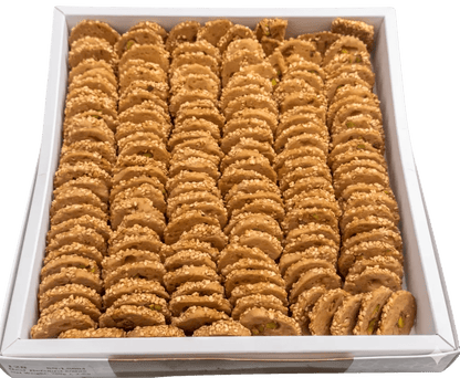 Premium Sesame and Pistachio Cookies ('Barazek) - Kweider Sweets