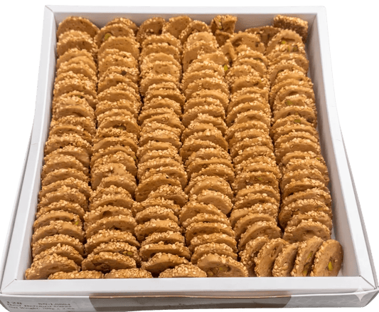 Premium Sesame and Pistachio Cookies ('Barazek) - Kweider Sweets