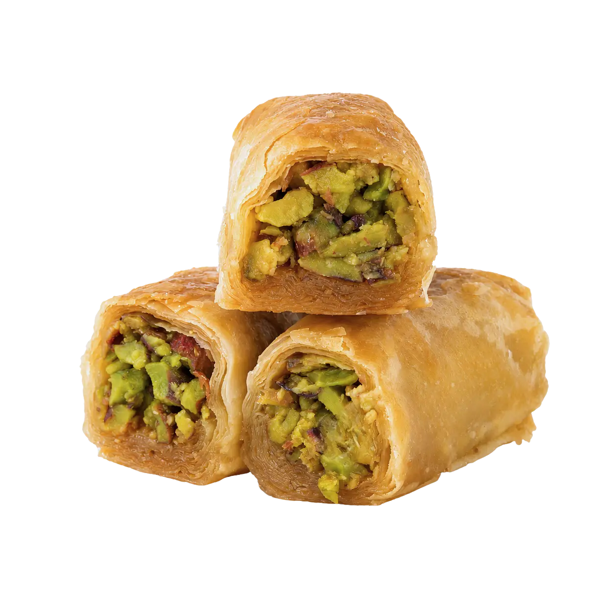 Pistachio Finger (Baklava Filo Rolls) - Kweider Sweets