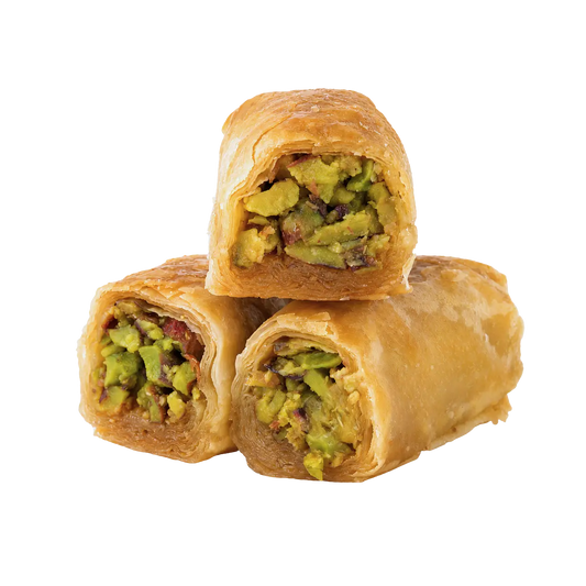 Pistachio Finger (Baklava  Filo Rolls)
