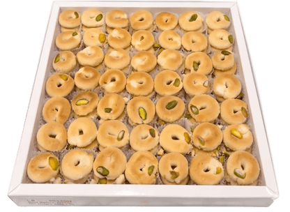 Premium Pistachio Shortbread ('Ghraybeh) - Kweider Sweets