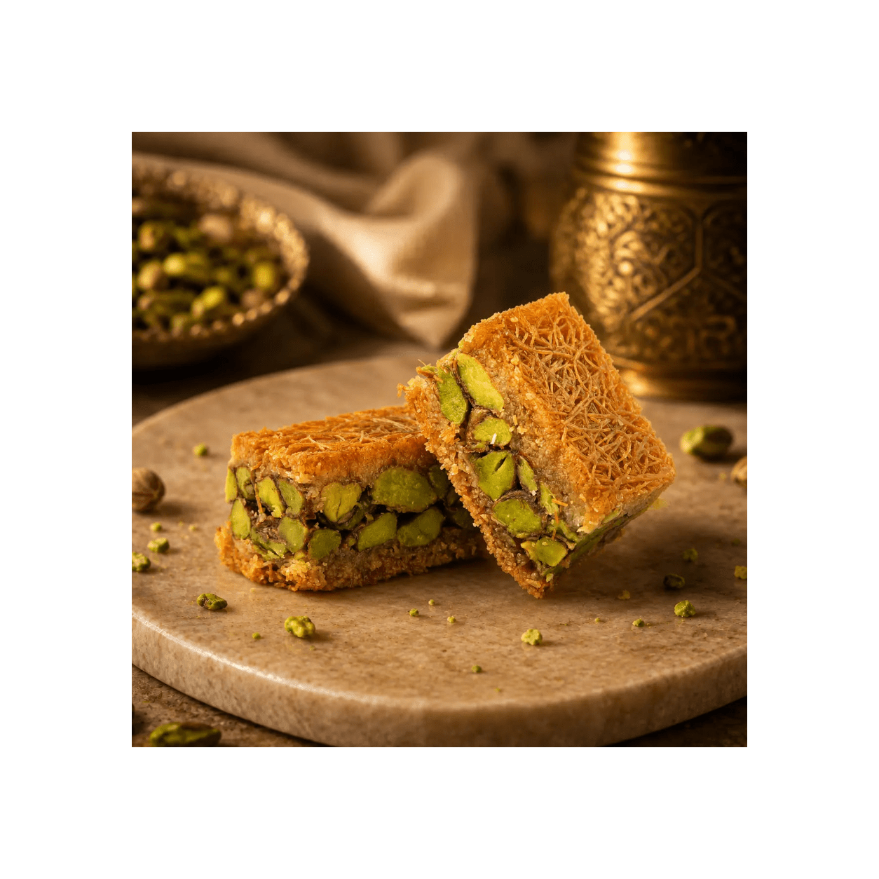 Roasted Pistachio Ballourieh - Kweider Sweets