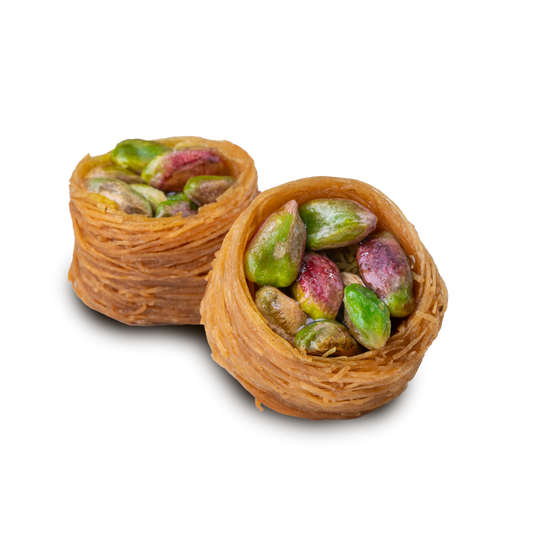 Premium Pistachio Knafeh (Osh El Bulbul) Bird's Nests) by Kweider Damascene Sweets - premium Middle Eastern dessert