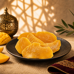 Luxury presentation of Kweider dried mango rings for sharing and gifting