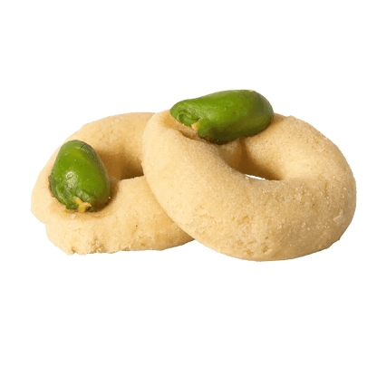 Pistachio Ghraybeh Shortbread - Kweider Sweets
