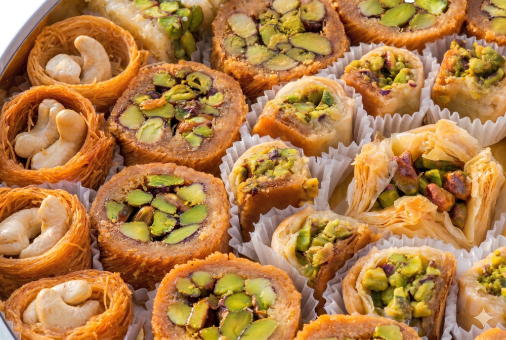 Premium Pistachio, Cashew, and Walnut Baklava Assortment - Kweider Sweets