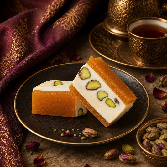 Pistachio Nougat With Qamar al-Din - Kweider Sweets